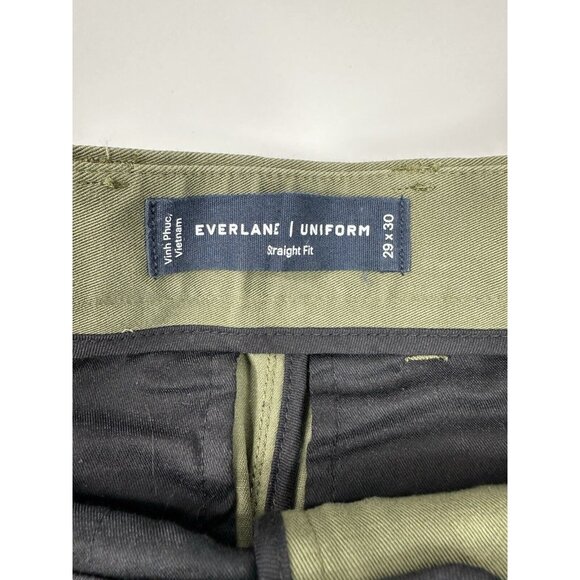 Everlane Uniform Men NWT Green The Perfectly Straight Fit Chino Pant W29-30/L30 - Picture 5 of 12